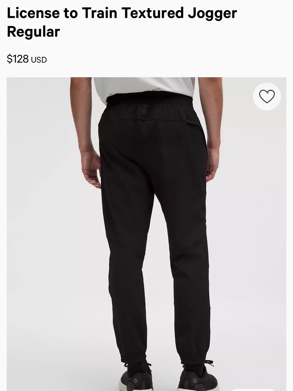 Lululemom License to Train Jogger - Black